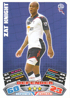 Zat Knight Bolton Wanderers 2011/12 Topps Match Attax #59